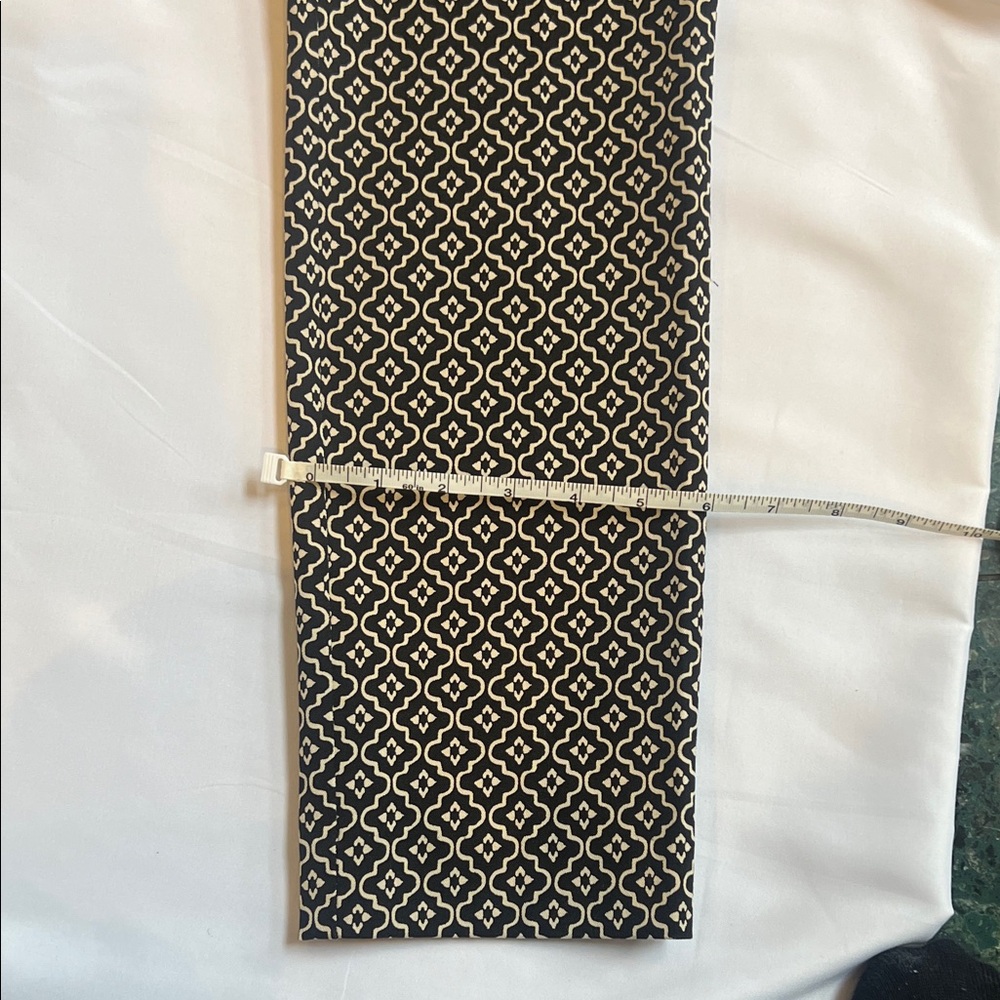 LOFT Marisa Skinny Black and Tan Print Ankle Pants Sz 4 Casual Business Casual - Picture 11 of 11